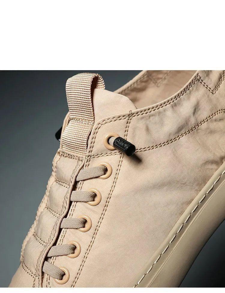 Baskets décontractées en toile pour hommes, confortables et polyvalentes, respirantes, chaussures de sport plates, légères, pour la marche en extérieur, design moderne.