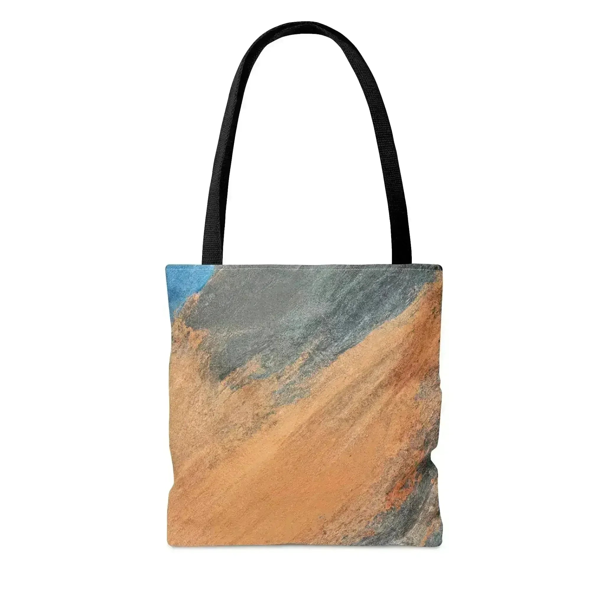 Grand Sac Fourre-tout Motif Abstrait Bleu Orange