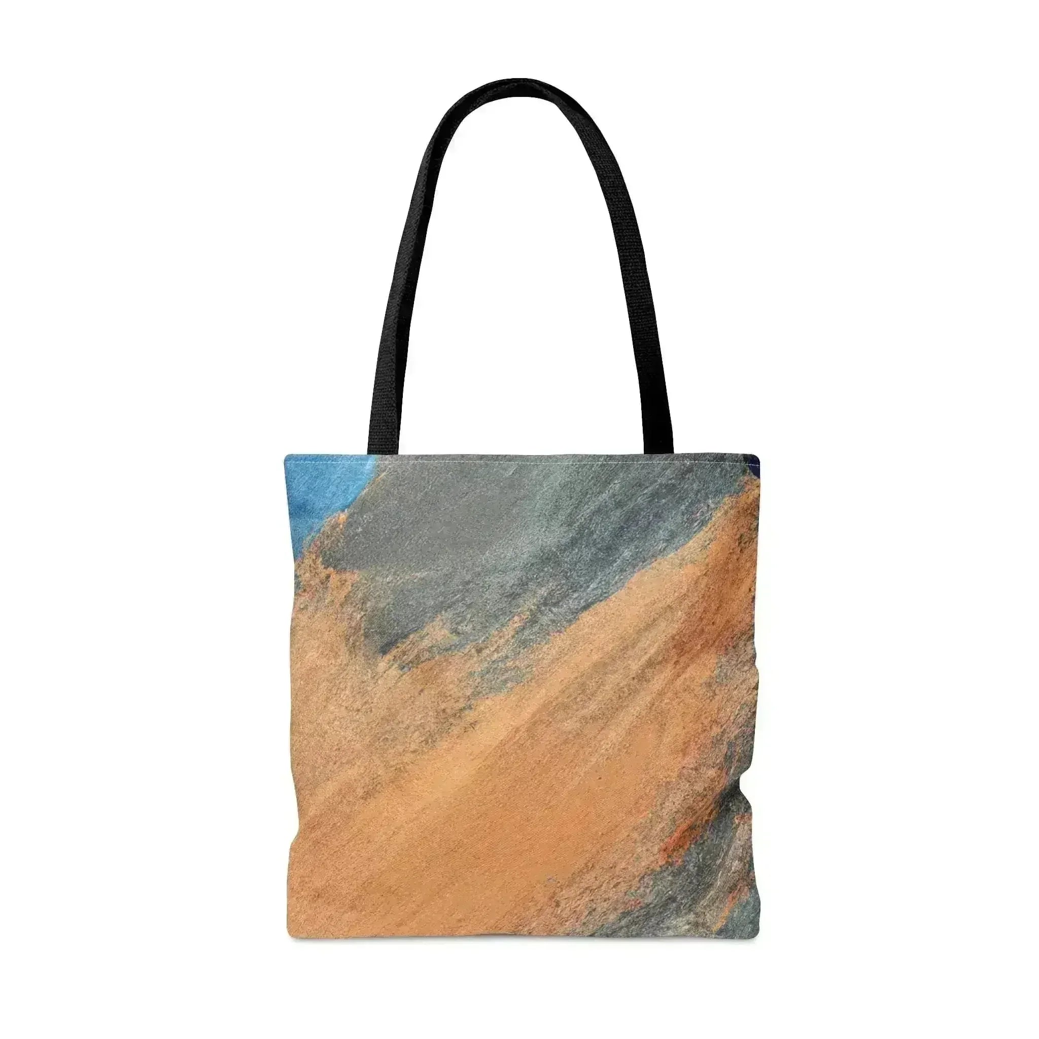 Grand Sac Fourre-tout Motif Abstrait Bleu Orange