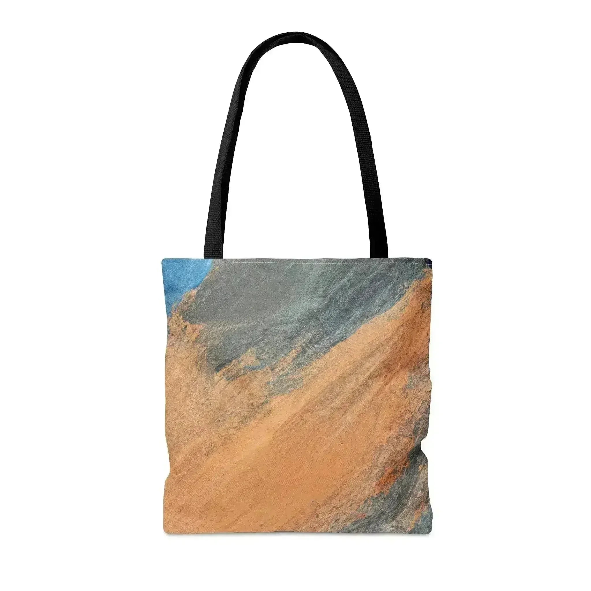 Grand Sac Fourre-tout Motif Abstrait Bleu Orange