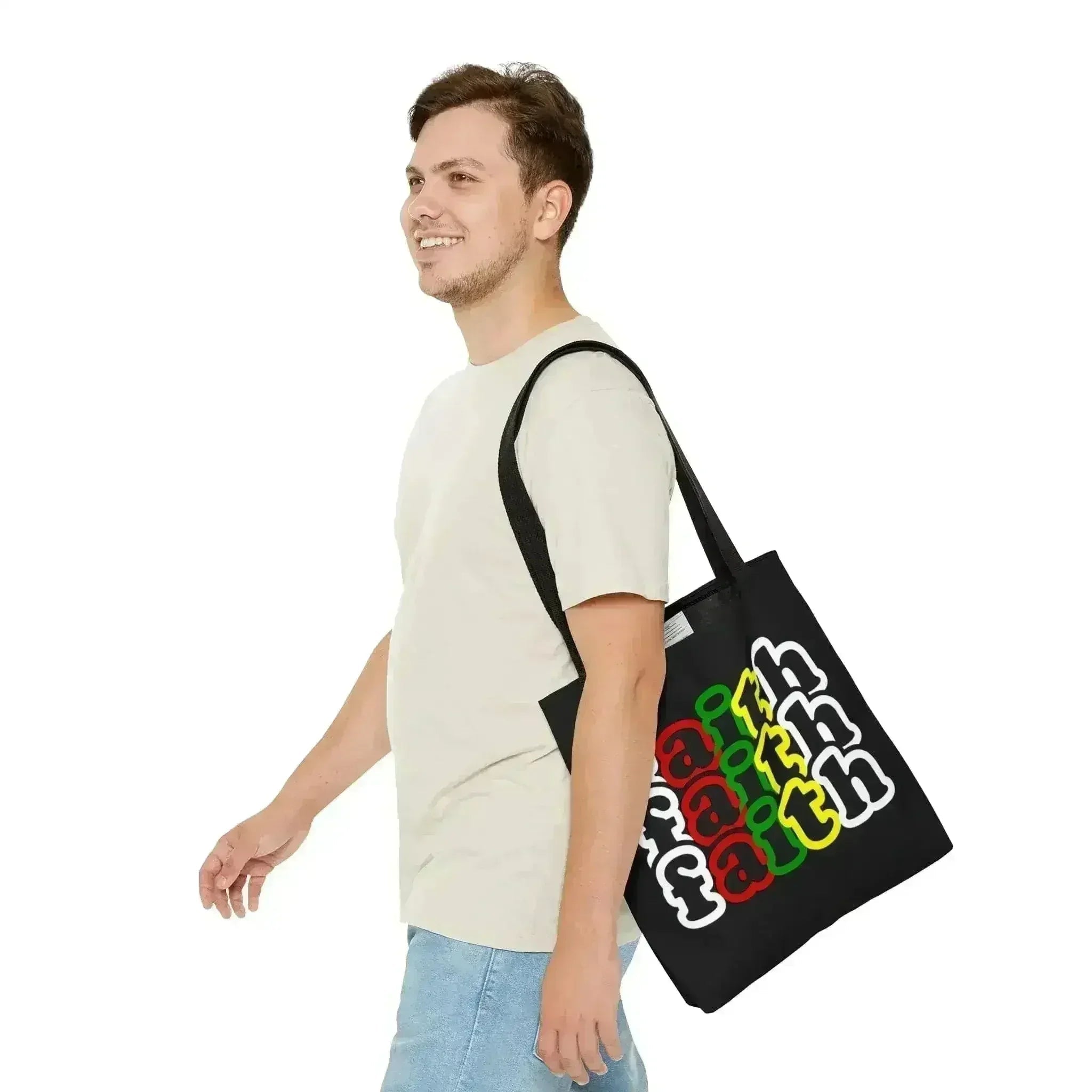 Grand sac fourre-tout Foi Chrétienne Inspiration Motivation Biblique Imprimé