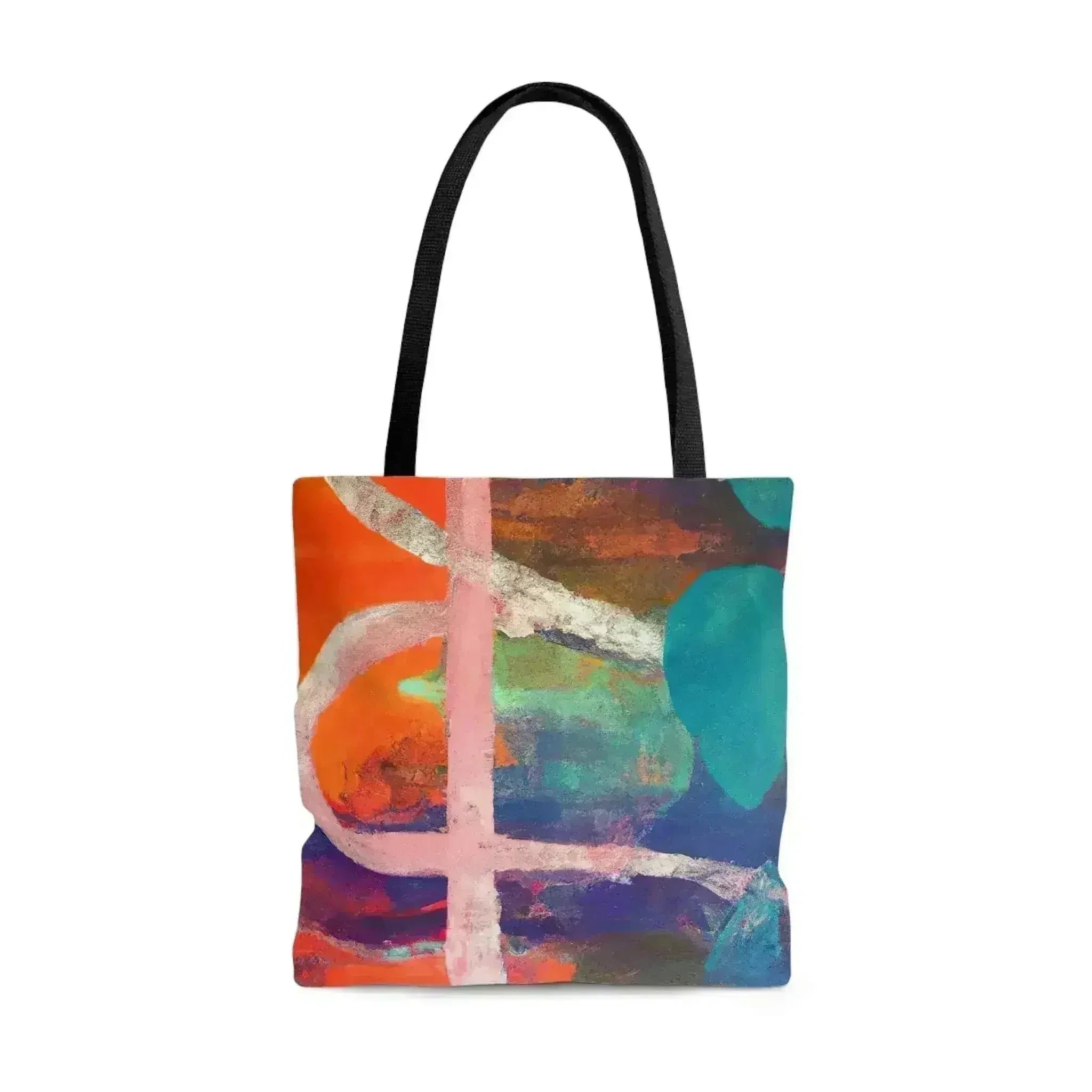 Grand cabas motif expressionnisme abstrait multicolore 030423b