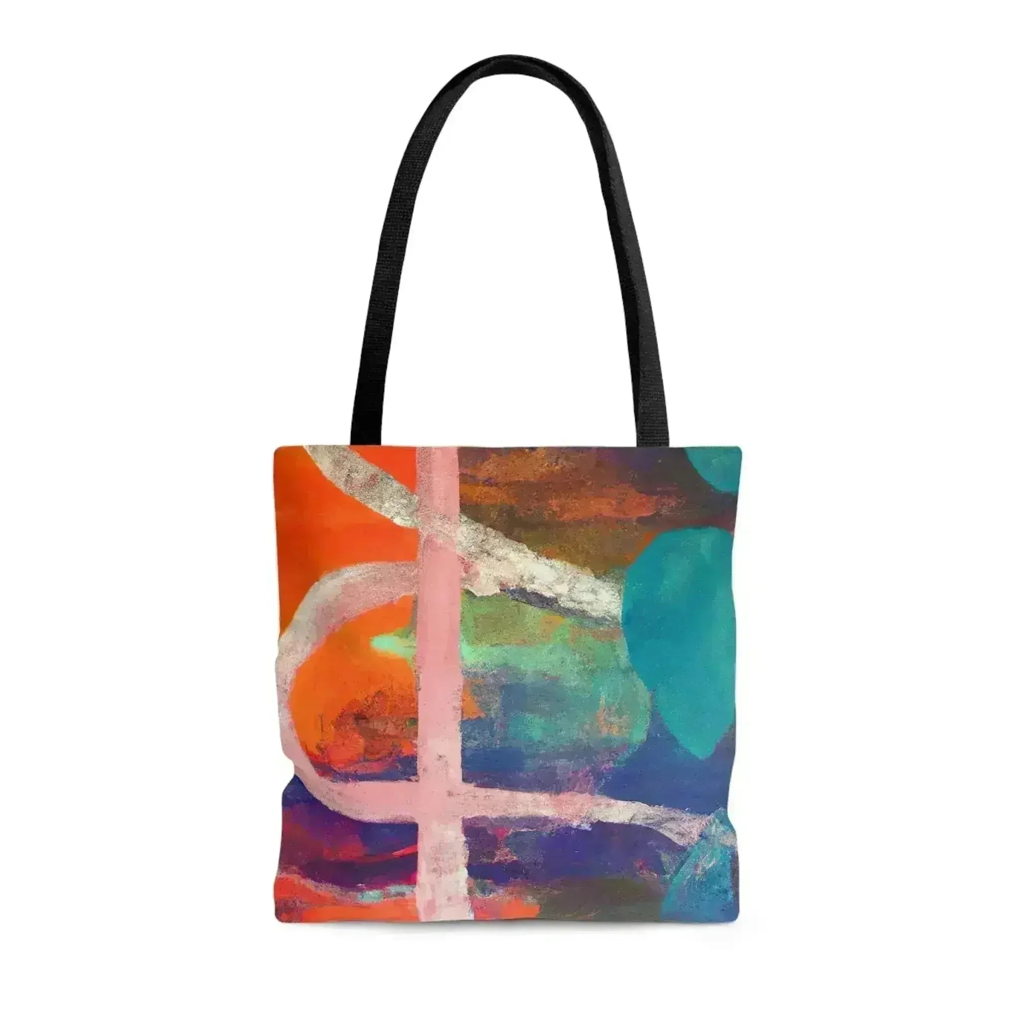 Grand cabas motif expressionnisme abstrait multicolore 030423b
