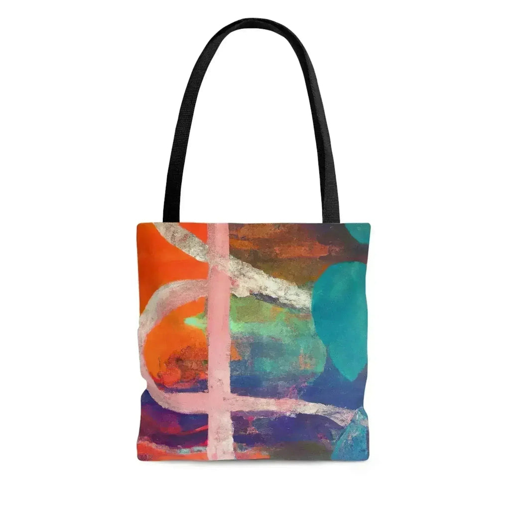 Grand cabas motif expressionnisme abstrait multicolore 030423b