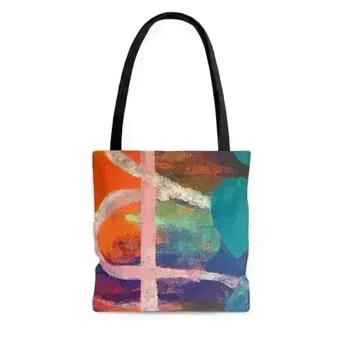 Grand cabas motif expressionnisme abstrait multicolore 030423b