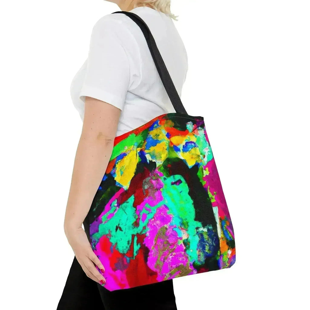 Grand Sac Fourre-Tout Motif Abstrait Multicolore