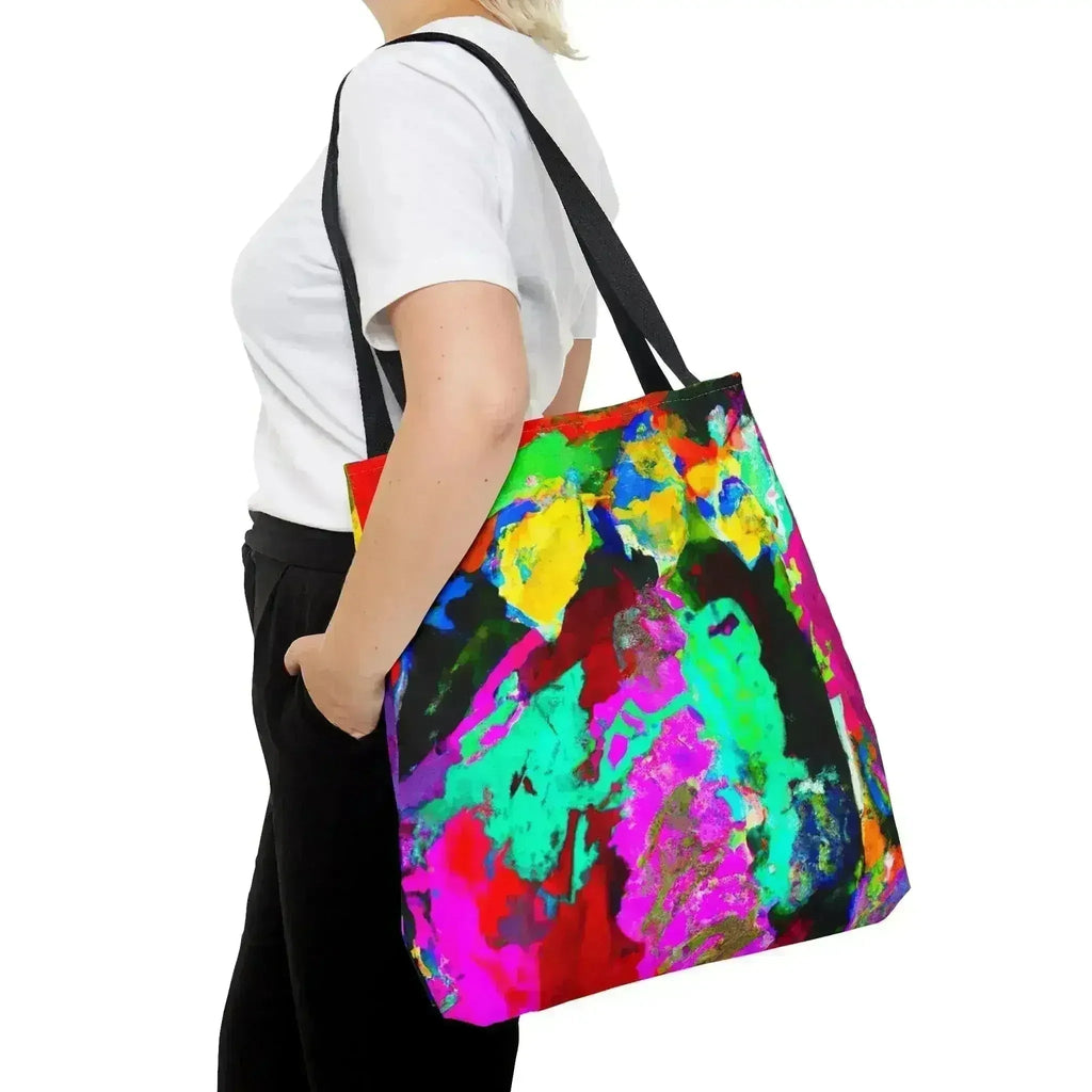 Grand Sac Fourre-Tout Motif Abstrait Multicolore