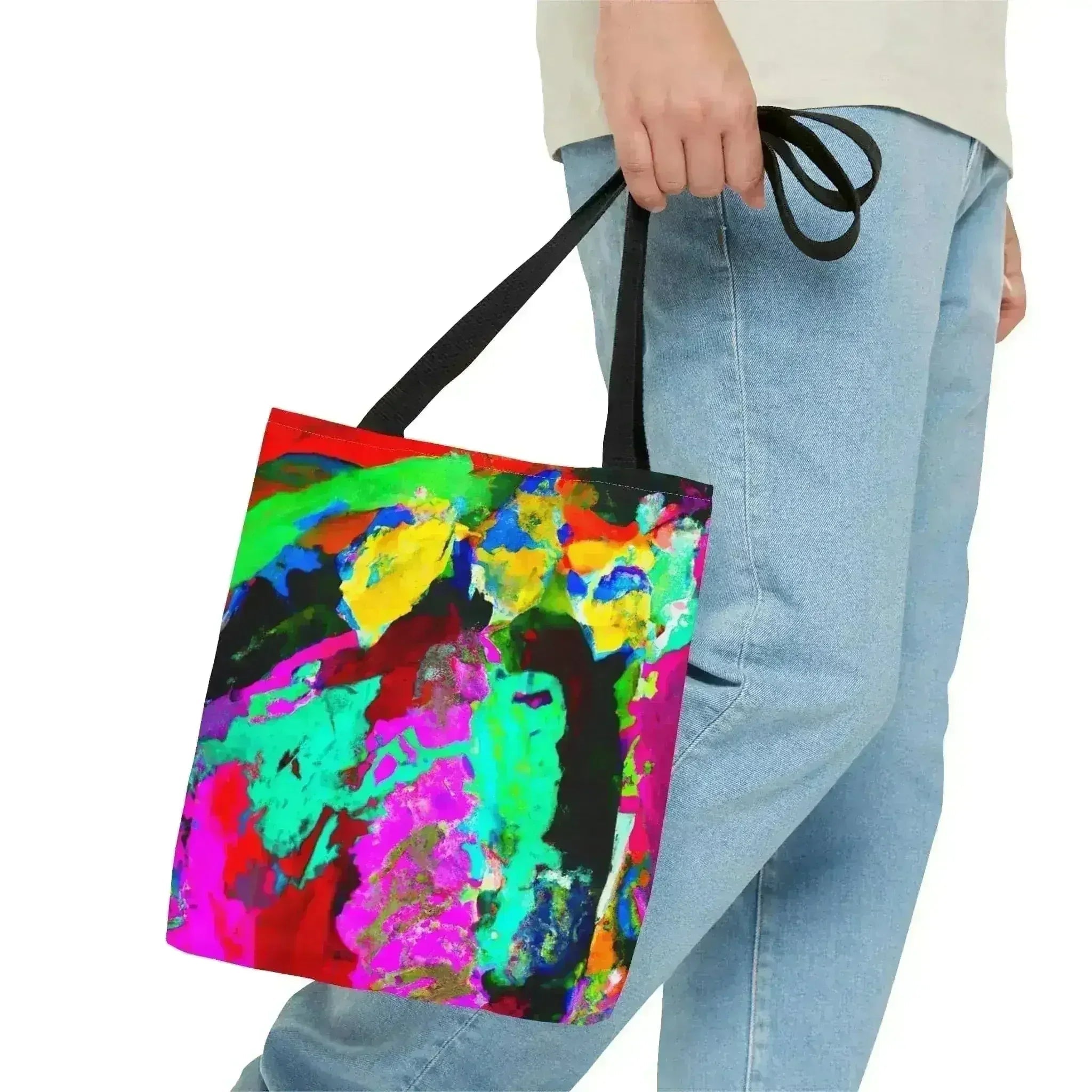Grand Sac Fourre-Tout Motif Abstrait Multicolore