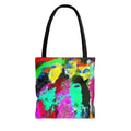 Grand Sac Fourre-Tout Motif Abstrait Multicolore