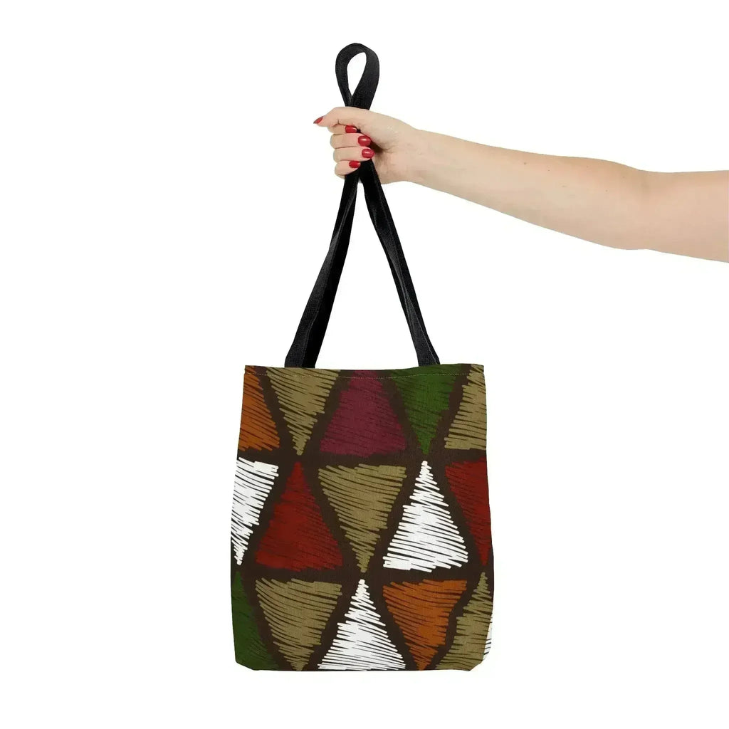 Grand fourre-tout à motif tribal multicolore