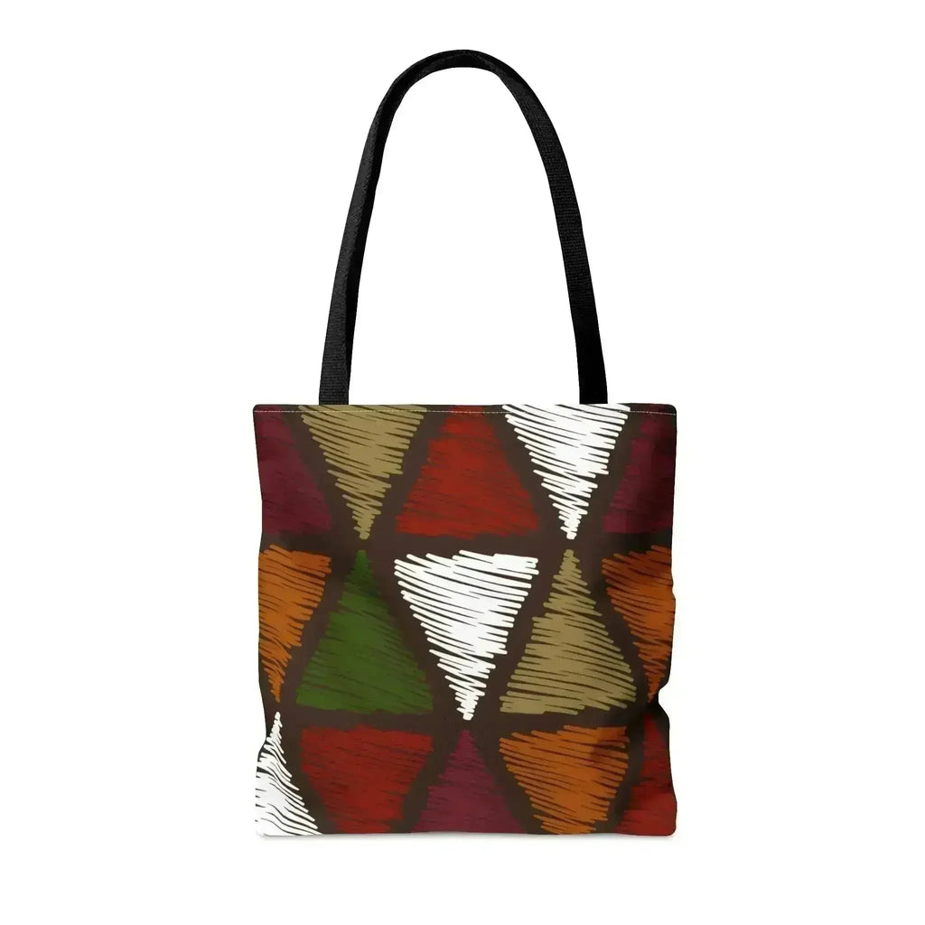Grand fourre-tout à motif tribal multicolore