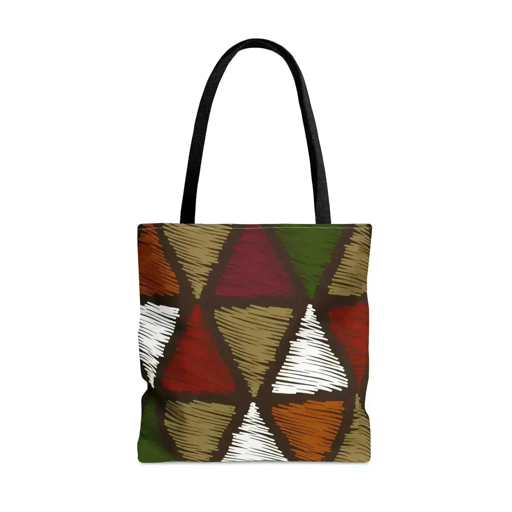 Grand fourre-tout à motif tribal multicolore