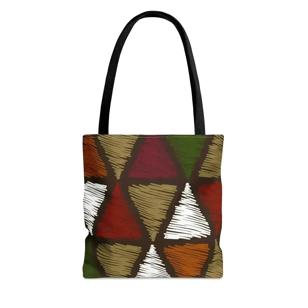 Grand fourre-tout à motif tribal multicolore