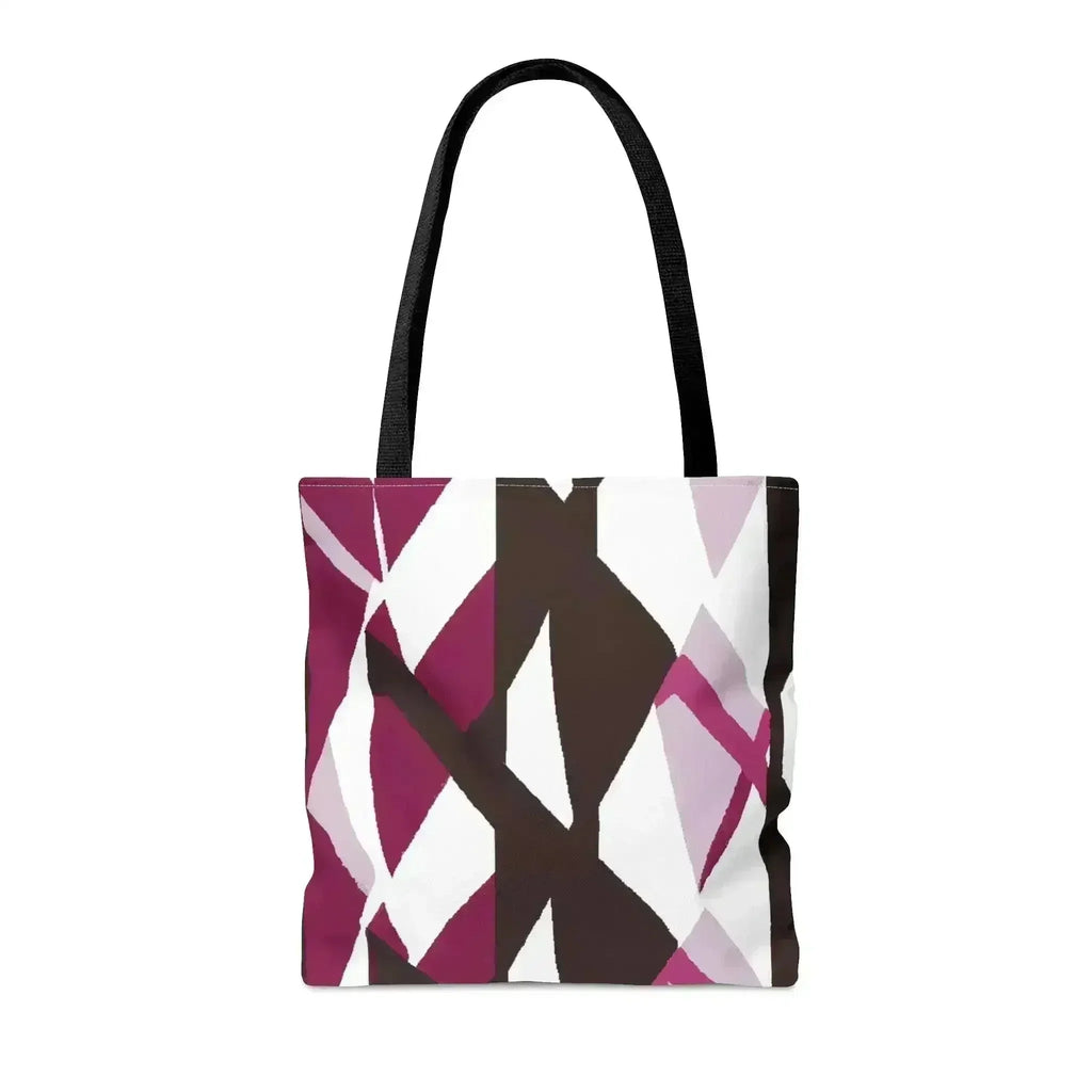 Grand cabas motif rose mauve