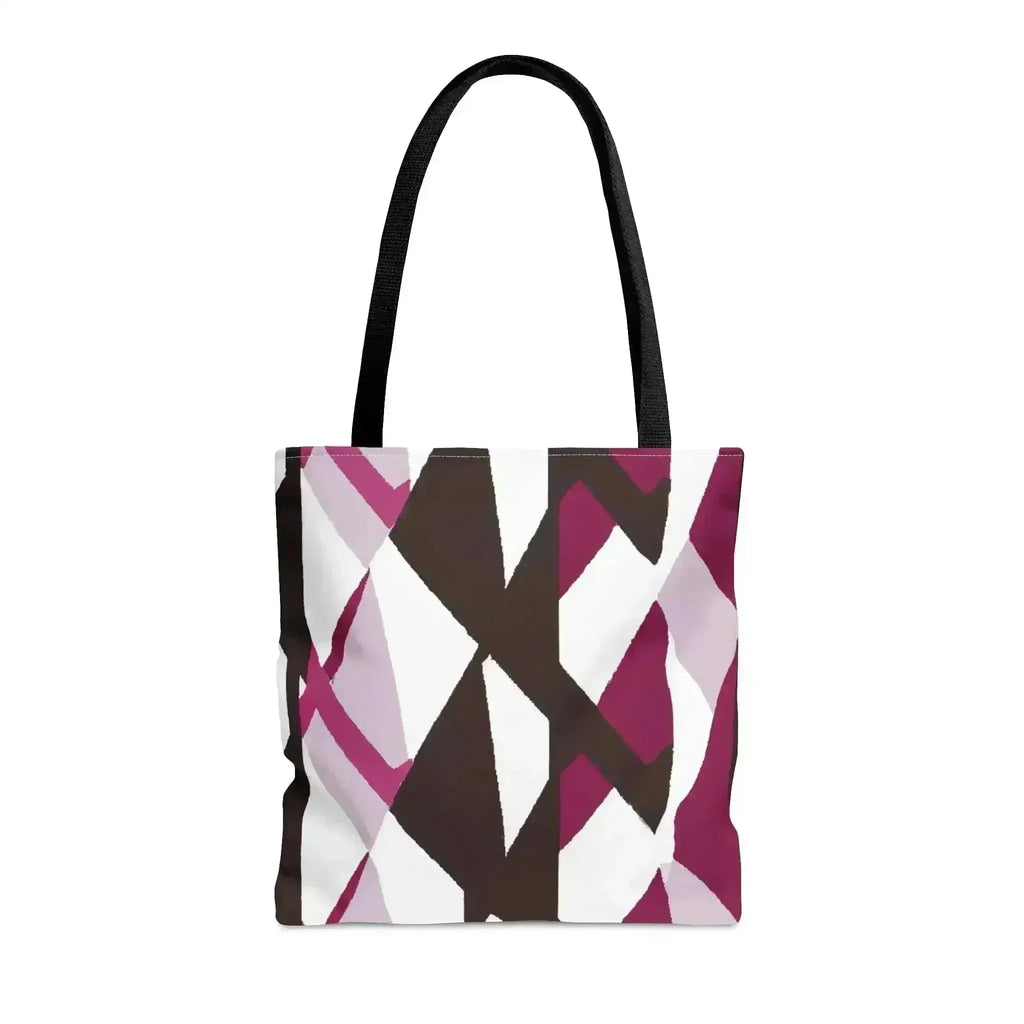 Grand cabas motif rose mauve