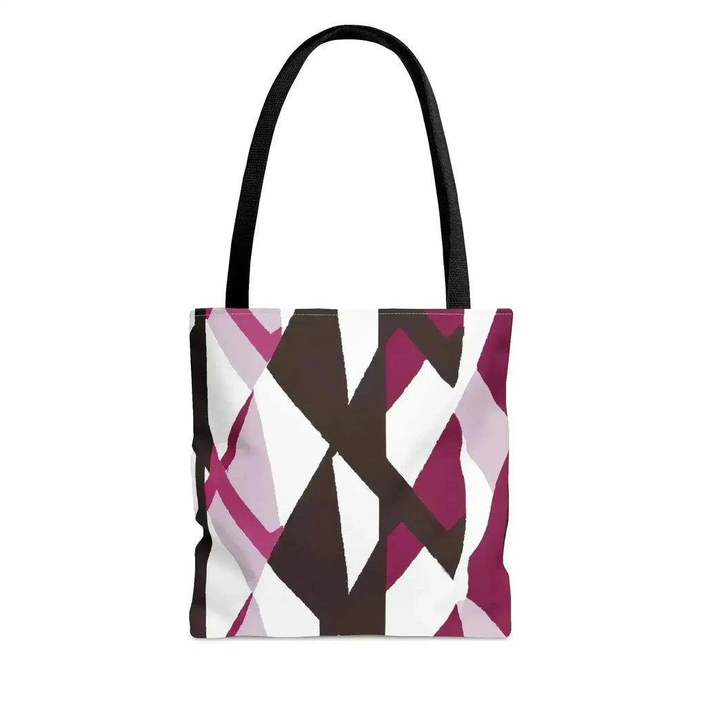 Grand cabas motif rose mauve
