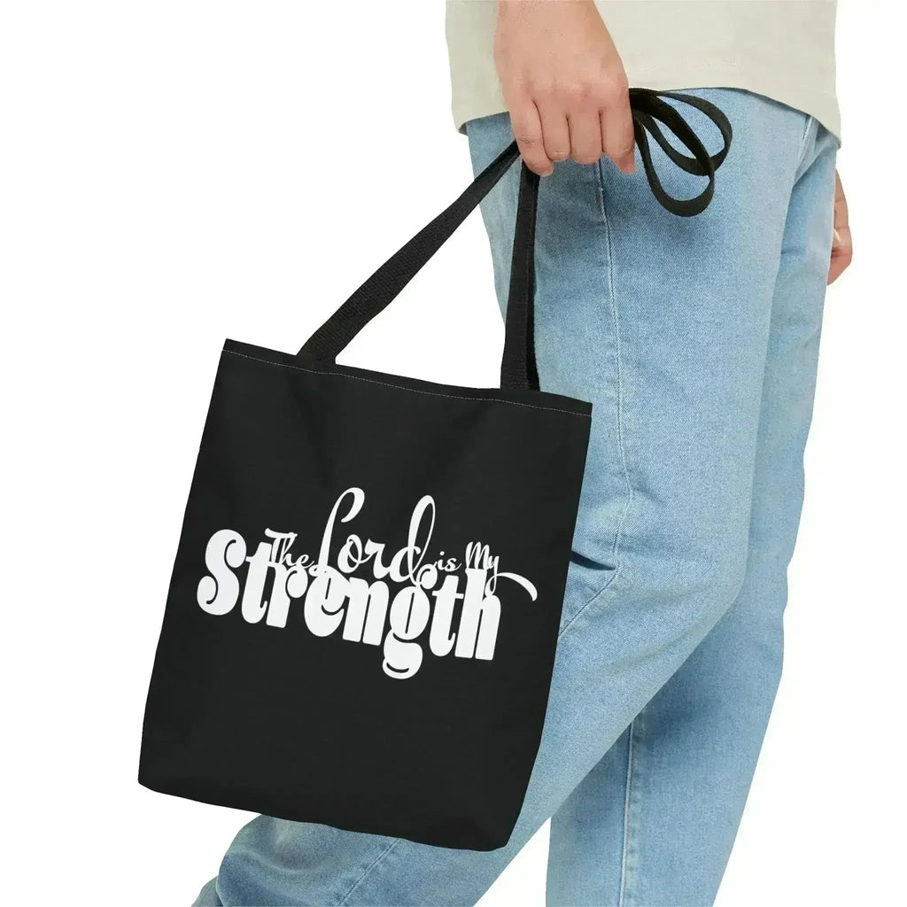 Grand Sac Fourre-tout Imprimé « Le Seigneur est ma force »