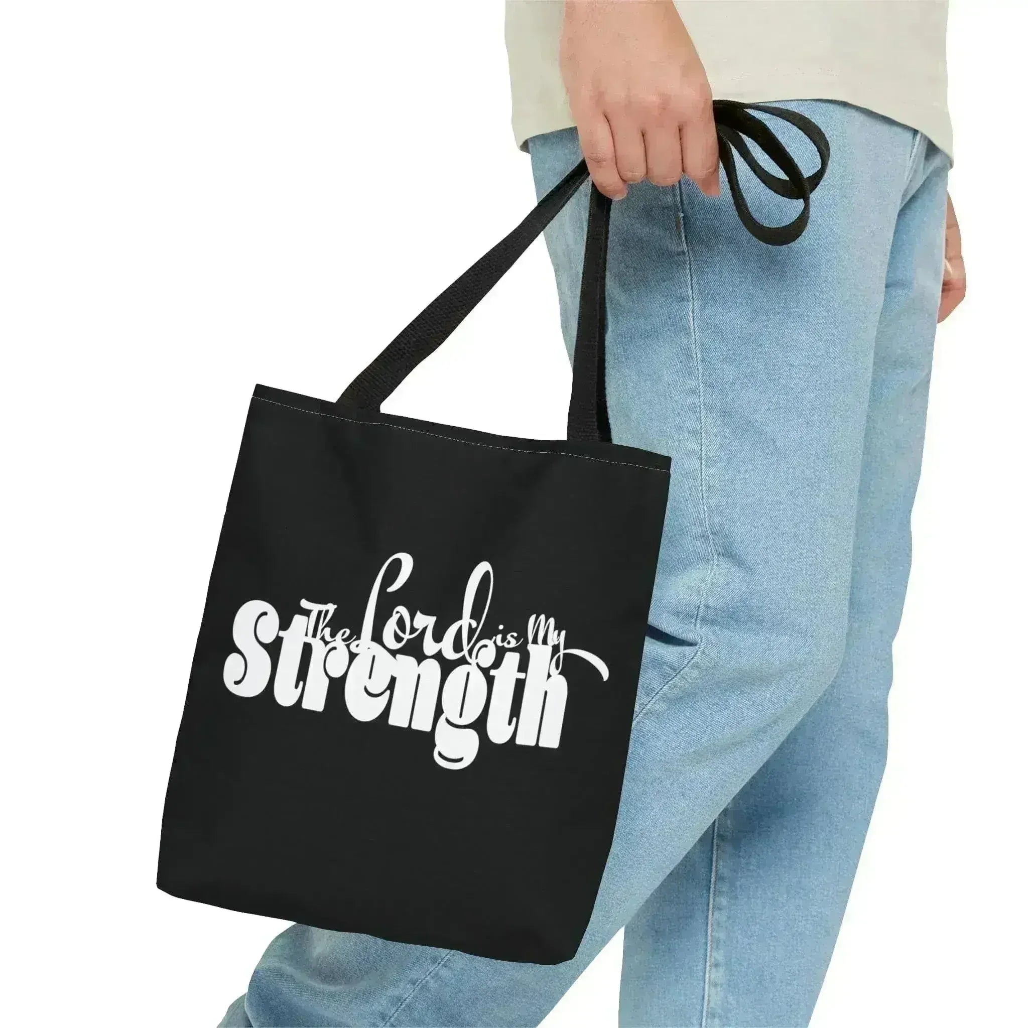 Grand Sac Fourre-tout Imprimé « Le Seigneur est ma force »
