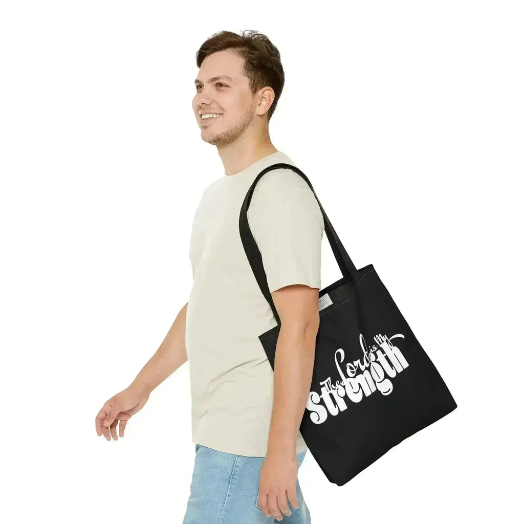 Grand Sac Fourre-tout Imprimé « Le Seigneur est ma force »