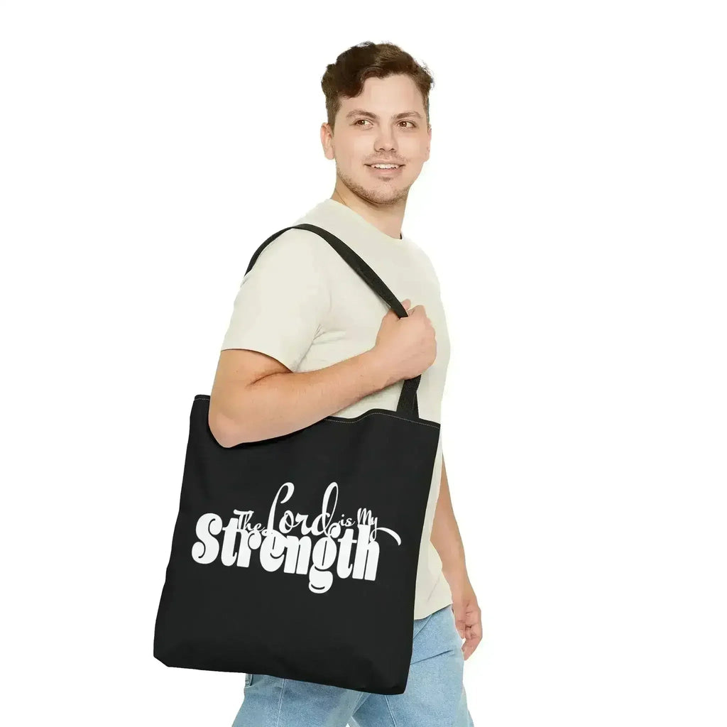 Grand Sac Fourre-tout Imprimé « Le Seigneur est ma force »
