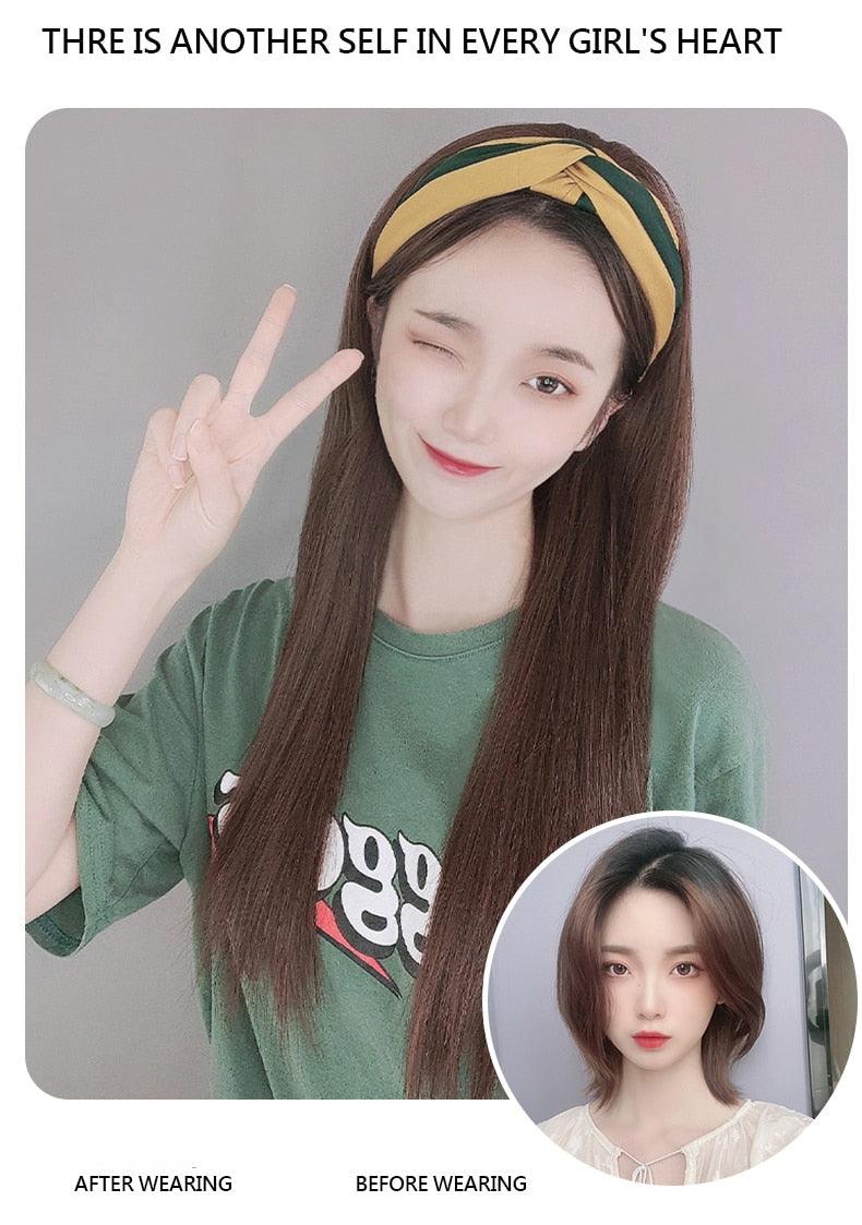 Casquette avec cheveux longs ondulés faux cheveux chapeau perruque extensions de cheveux synthétiques chapeau avec cheveux postiche naturelle perruques pour femmes noires perruques de cosplay pour femmes