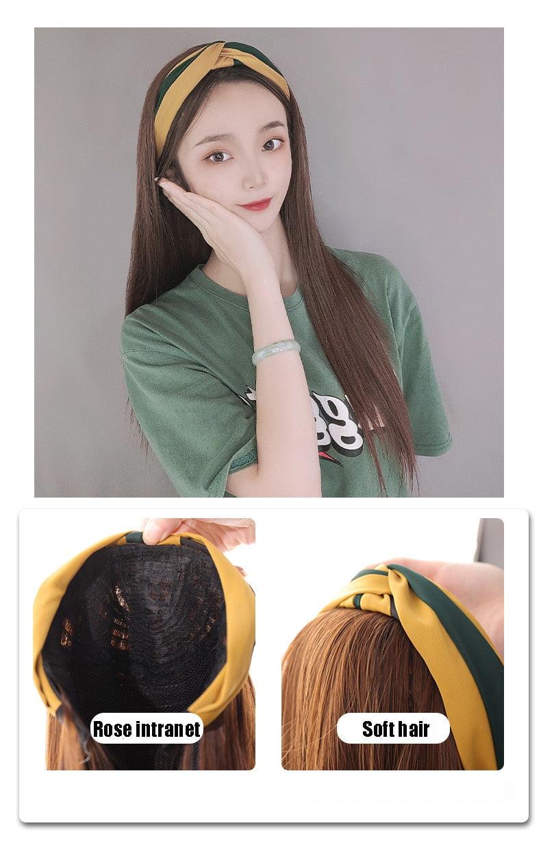 Casquette avec cheveux longs ondulés faux cheveux chapeau perruque extensions de cheveux synthétiques chapeau avec cheveux postiche naturelle perruques pour femmes noires perruques de cosplay pour femmes