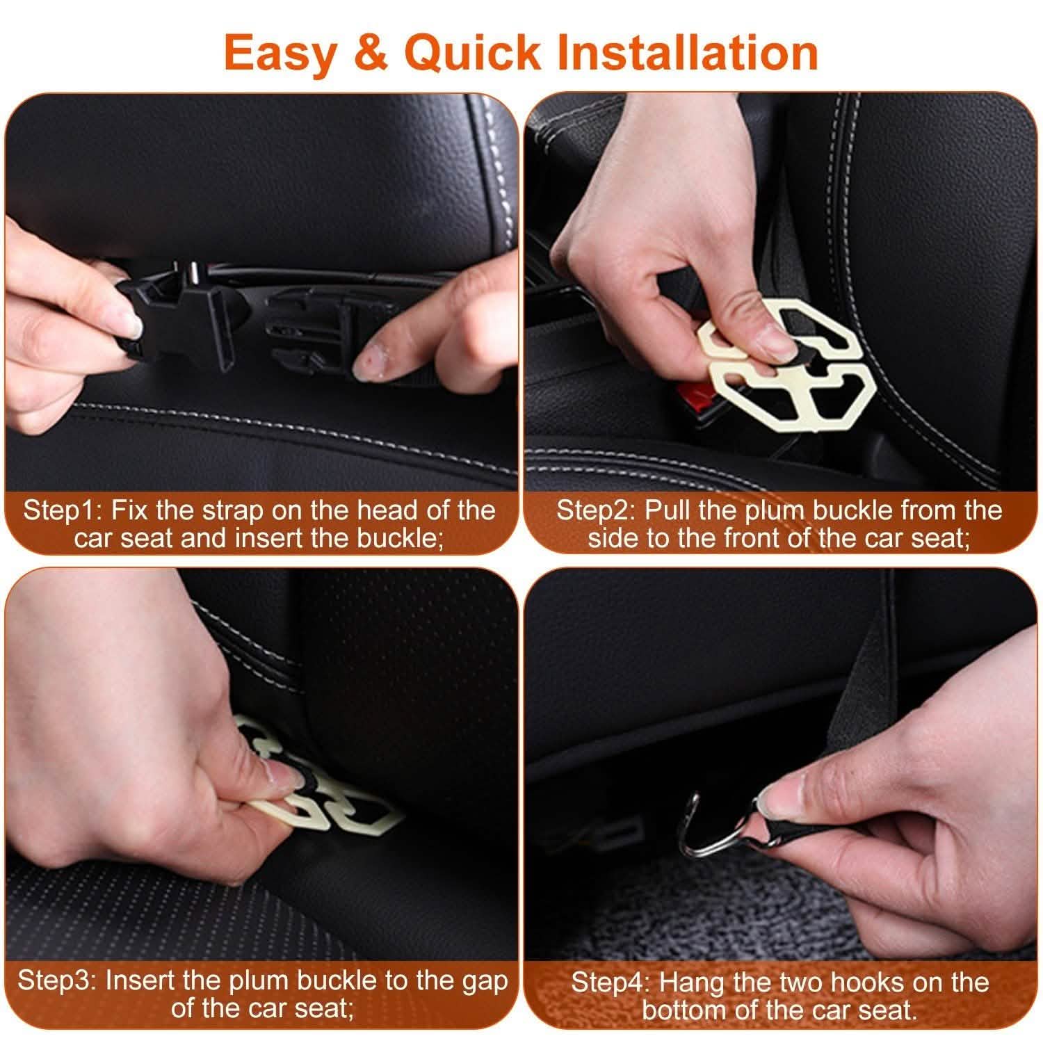 Organisateur de siège arrière de voiture avec plateau de table pliable 8 poches