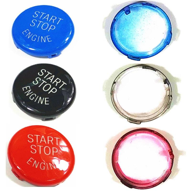 Cache de remplacement pour bouton de démarrage de moteur de voiture, accessoires d'interrupteur d'arrêt, cache d'interrupteur de bouton de moteur, remplacement de bouton de démarrage/arrêt d'allumage, décoration de voiture