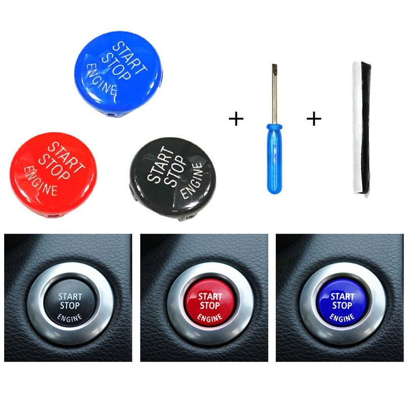 Cache de remplacement pour bouton de démarrage de moteur de voiture, accessoires d'interrupteur d'arrêt, cache d'interrupteur de bouton de moteur, remplacement de bouton de démarrage/arrêt d'allumage, décoration de voiture