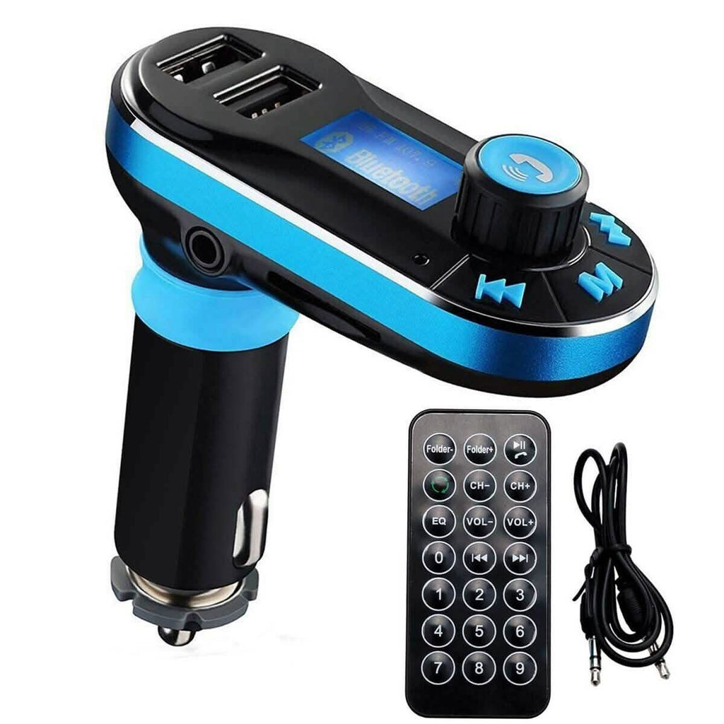 Transmetteur FM Bluetooth Voiture Kit Adaptateur Radio Lecteur MP3 Mains Libres LCD Chargeur