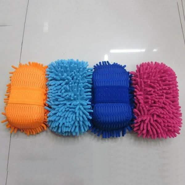 Serviette Douce pour Voiture Gants de Lavage en Microfibre Chenille Gants en Polaire Corail pour Auto