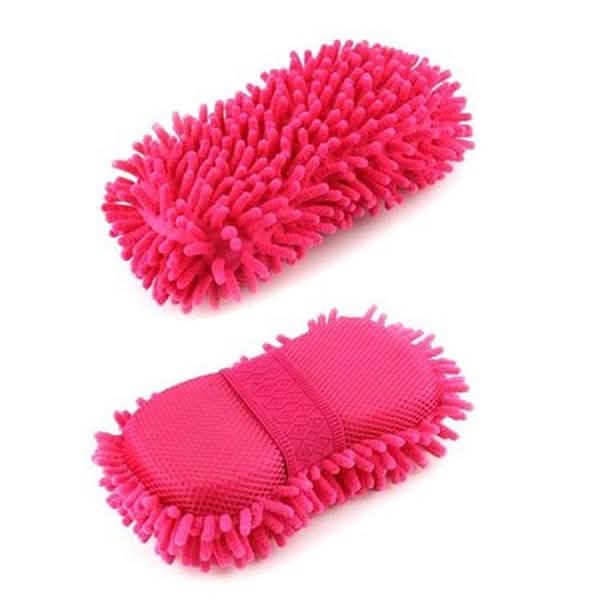 Serviette Douce pour Voiture Gants de Lavage en Microfibre Chenille Gants en Polaire Corail pour Auto