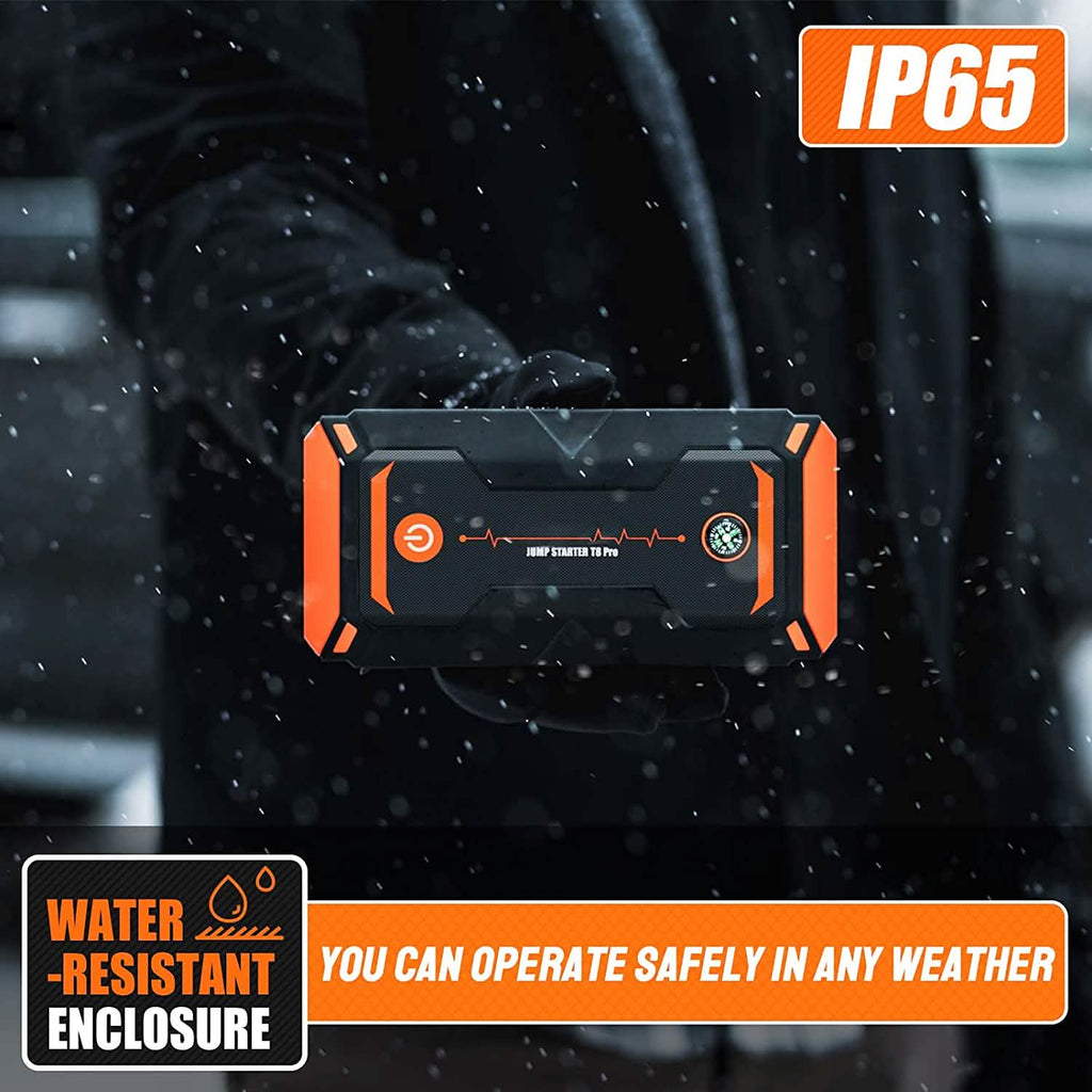 Démarreur de Voiture 1200A en Crête 18000mAh