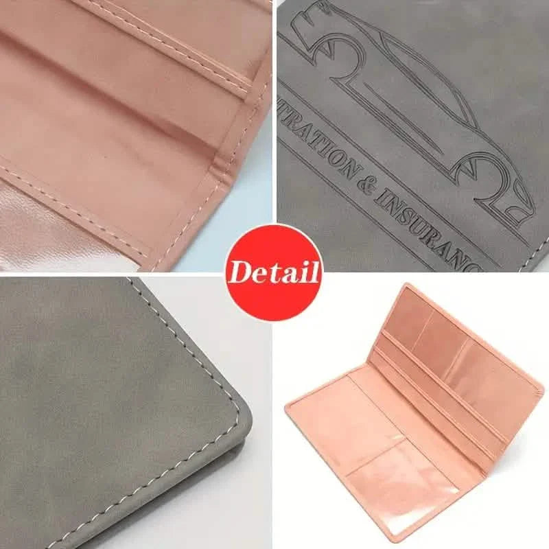 Pochette longue multifonctionnelle pour permis de conduire de voiture