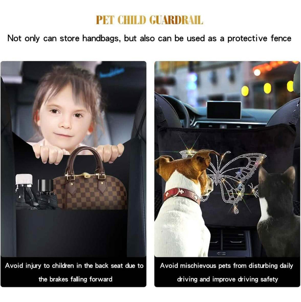 Support de sac à main et organisateur de poche de siège arrière de voiture entre les sièges
