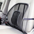 Coussin de soutien lombaire de massage en maille ventilée pour siège de voiture et chaise de bureau, compatible avec le soutien lombaire à double respirabilité, coussin de dossier lombaire en maille noire pour conducteur de voiture
