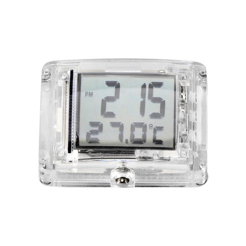 Horloge universelle étanche pour moto avec affichage de la température, lumineuse, pour moto, VTT, vélo électrique, montre à quartz analogique lumineuse, petite horloge adhésive universelle pour voiture, bateau, vélo, maison