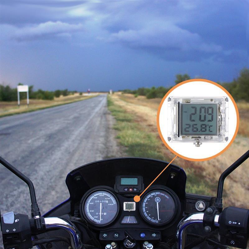 Horloge universelle étanche pour moto avec affichage de la température, lumineuse, pour moto, VTT, vélo électrique, montre à quartz analogique lumineuse, petite horloge adhésive universelle pour voiture, bateau, vélo, maison
