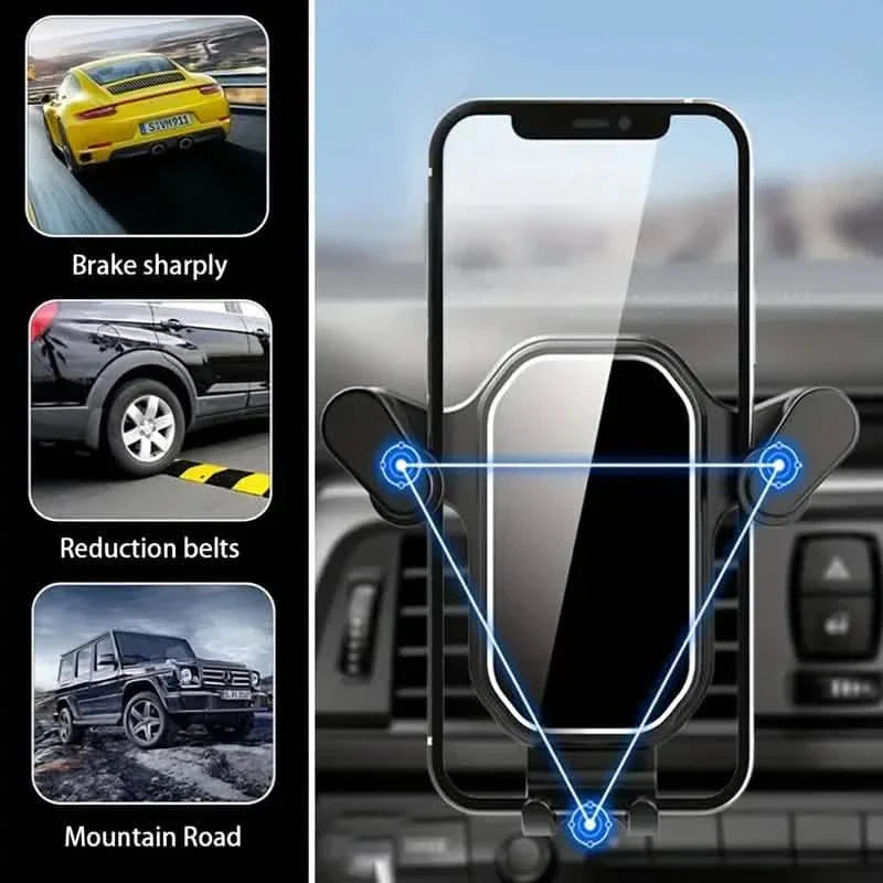 Support de téléphone portable à clipser sur la grille d'aération de voiture