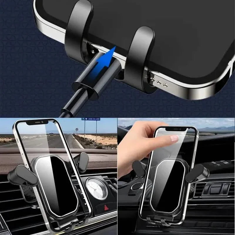 Support de téléphone portable à clipser sur la grille d'aération de voiture