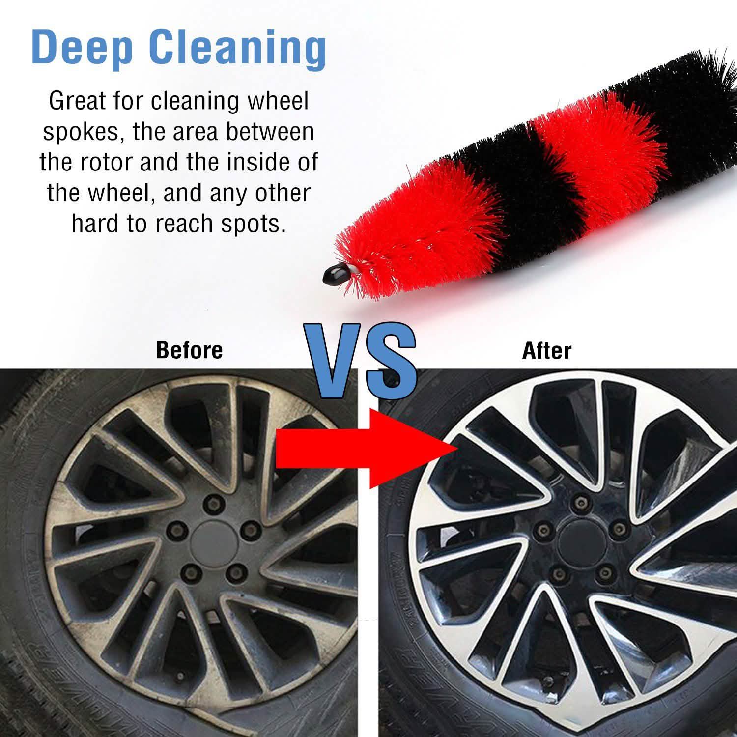 Brosse de nettoyage pour jantes, pneus, sièges et moteur de voiture