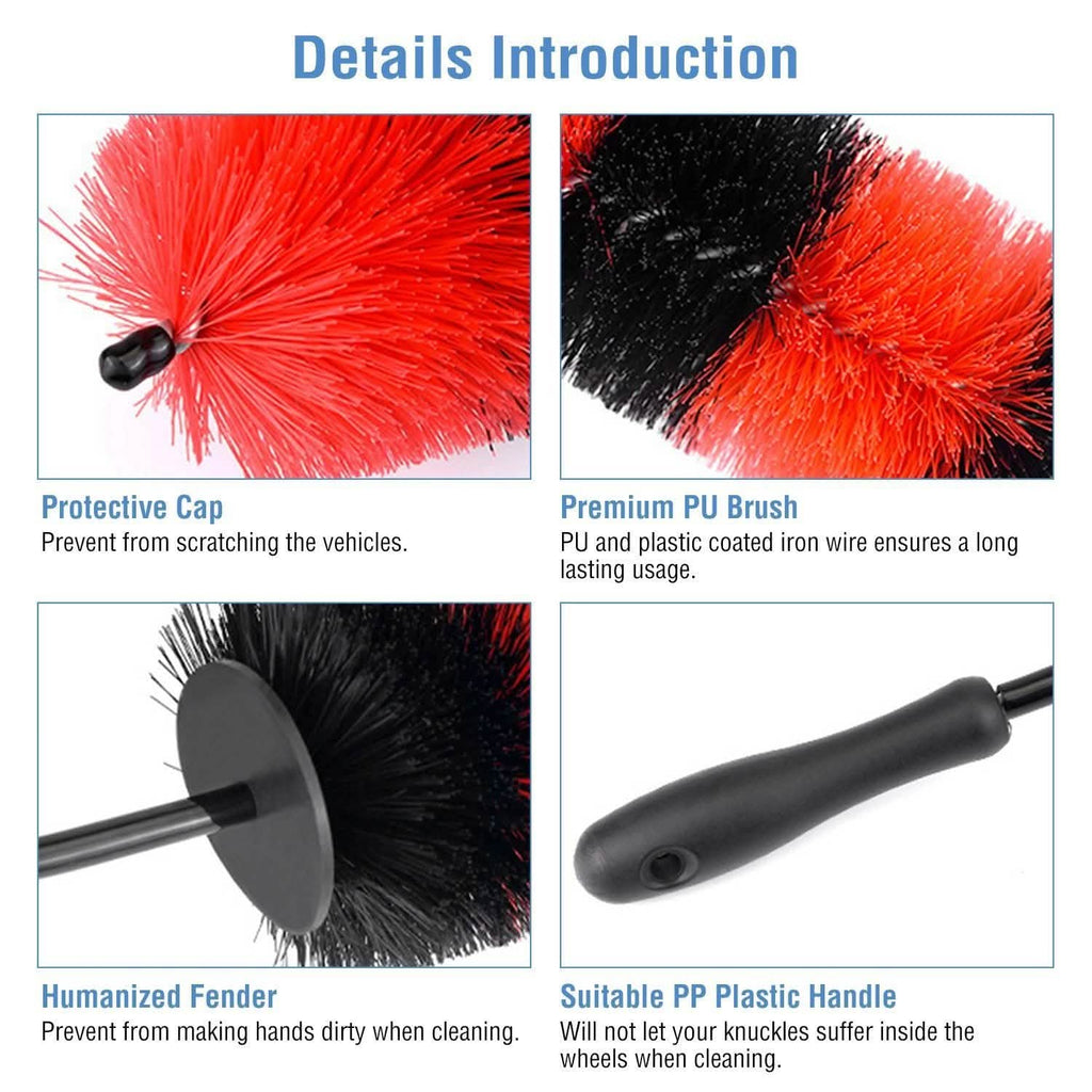 Brosse de nettoyage pour jantes, pneus, sièges et moteur de voiture