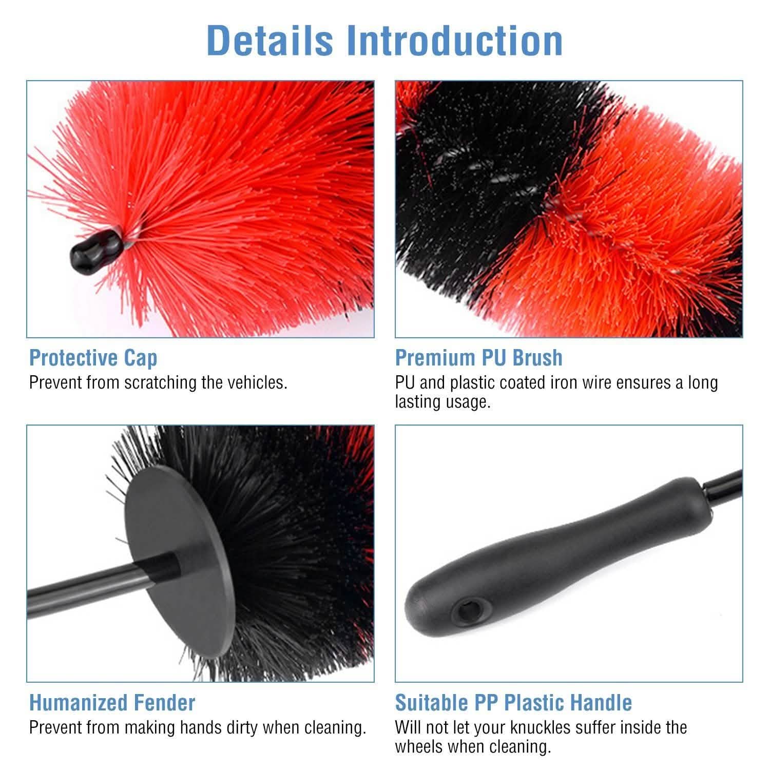 Brosse de nettoyage pour jantes, pneus, sièges et moteur de voiture