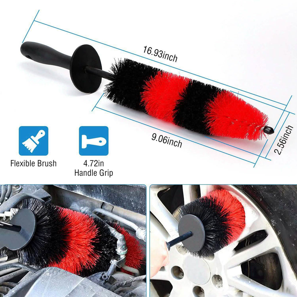 Brosse de nettoyage pour jantes, pneus, sièges et moteur de voiture