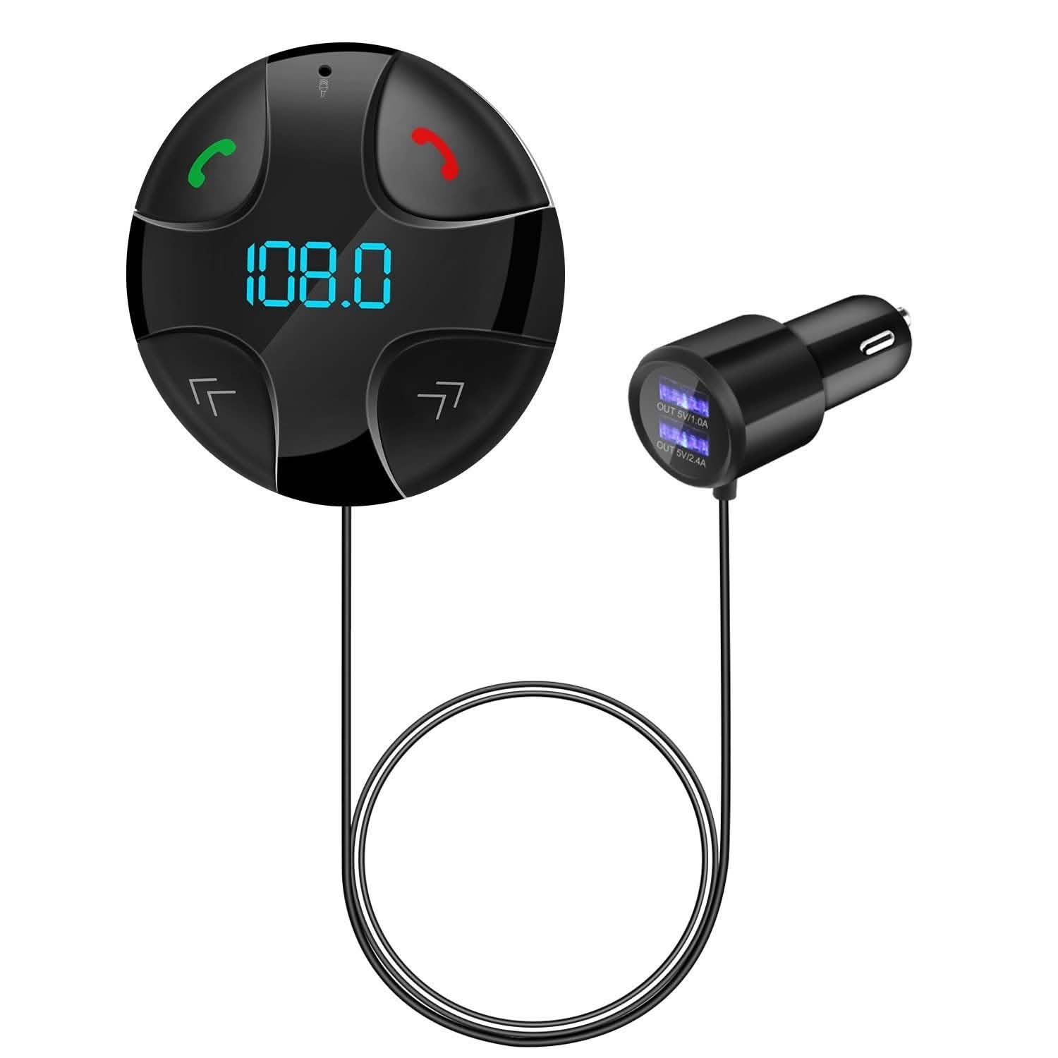 Transmetteur FM sans fil pour voiture V4.2 Lecteur MP3 de voiture