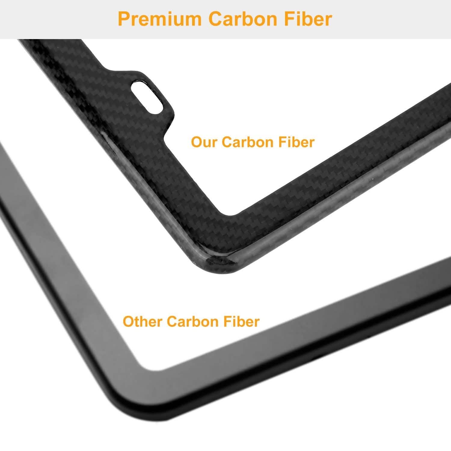 Plaque d'immatriculation noire en fibre de carbone