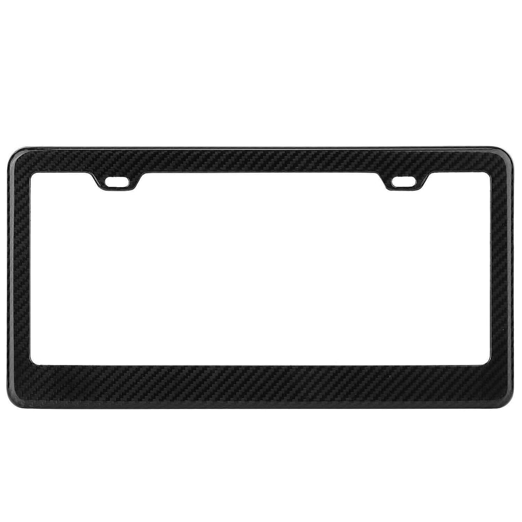 Plaque d'immatriculation noire en fibre de carbone