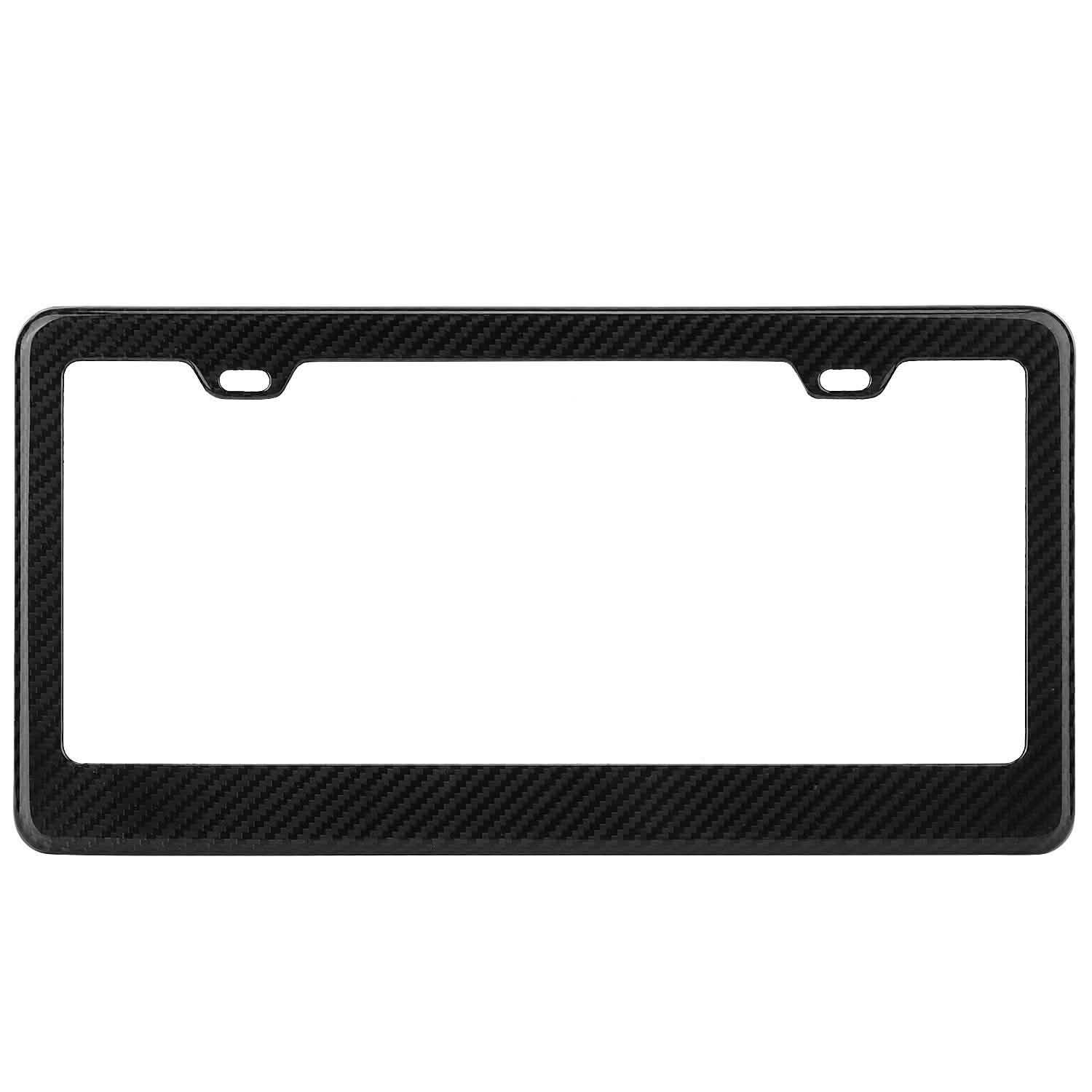 Plaque d'immatriculation noire en fibre de carbone