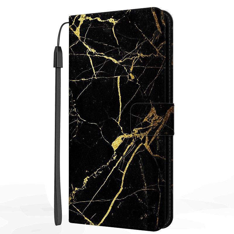 Étui portefeuille de protection en cuir PU avec dragonne pour Xiaomi Redmi Note 11S 11 Pro 5G, étui en cuir marbré avec rabat et support pour Redmi Note11S 11Pro 5G 2022