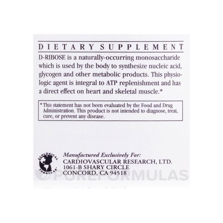 Cardiovascular Research D-Ribose 450 Grammes